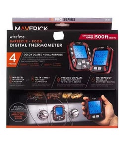 Maverick XR-50 Extended Range Digital Remote Wireless 4 Probe BBQ & Meat Thermometer  - Image 1