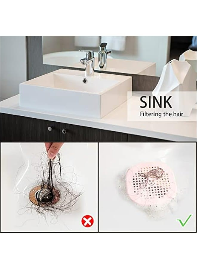 قِطعتان غطاء تصريف الشعر وسدادة لالتقاط الشعر، مصنوعتان من السيليكون الأسود للاستخدام في الحمام والمطبخ وحوض الاستحمام - Image 5