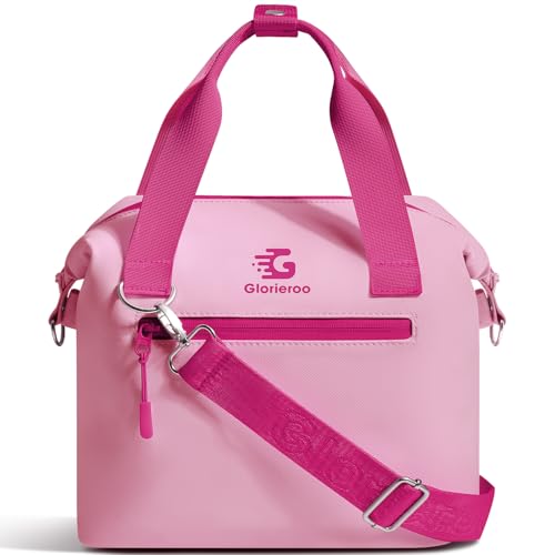 GLORIEROO Pastel Lunch Box Women Insulated Soft Waterproof Leakproof Lunch Bag Cooler Adjustable Strap BPAFree - Image 1