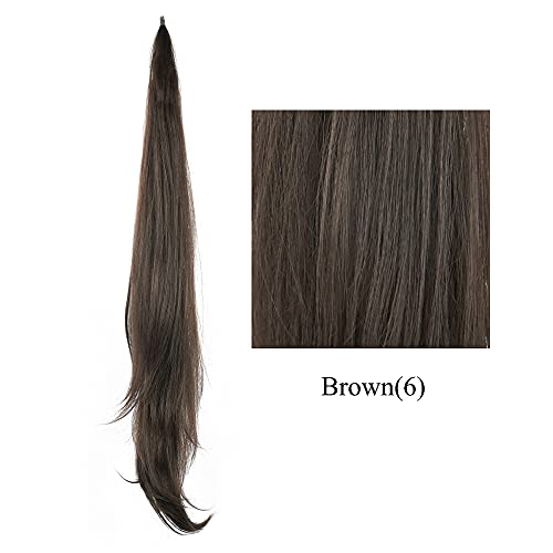 IMISSU Hair Extension Pony Tail Flexible Hair Ponytails Hairpieces Brown - Image 3
