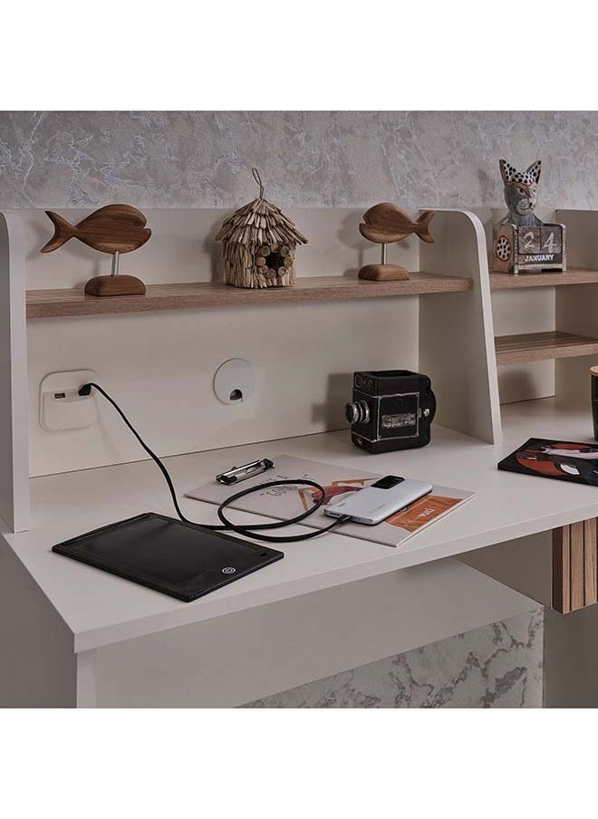 Home Box - Polo Study Desk and Hutch with USB 50 x 110.5 x 110 cm - Image 1