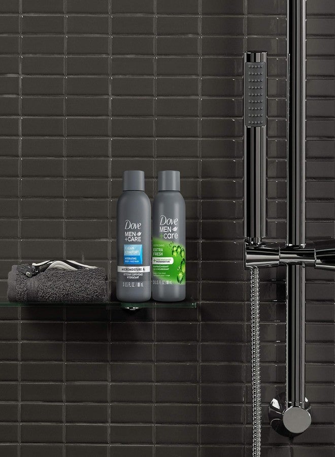 Dove Men+Care DOVE MEN + CARE Body & Face Wash Variety 2-Pack - Extra Fresh + Clean Comfort, Travel Essentials, 3 Oz Ea - Image 5