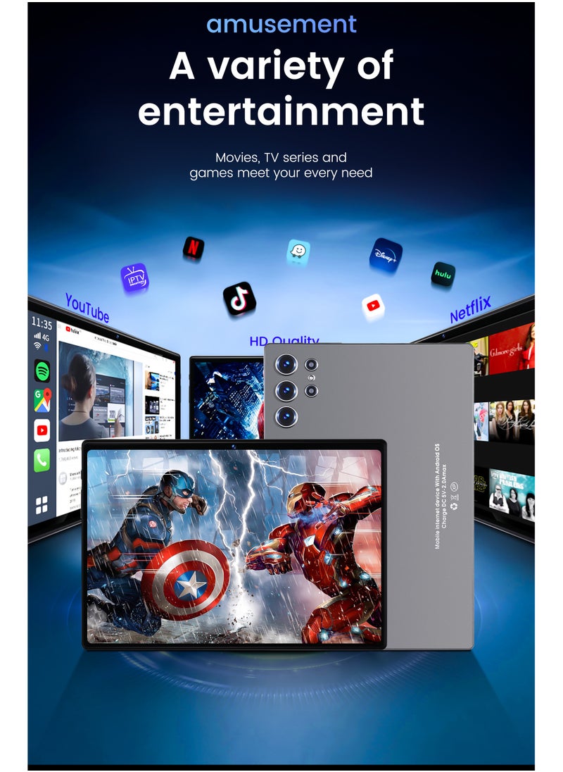 X - Prime - 10.1-Inch HD+ AMOLED Display Android 15 Smart Tablet with Keyboard and Mouse 12GB RAM 512GB ROM Dual SIM 5G Wi-Fi S25 Ultra Tab Blue - Image 1