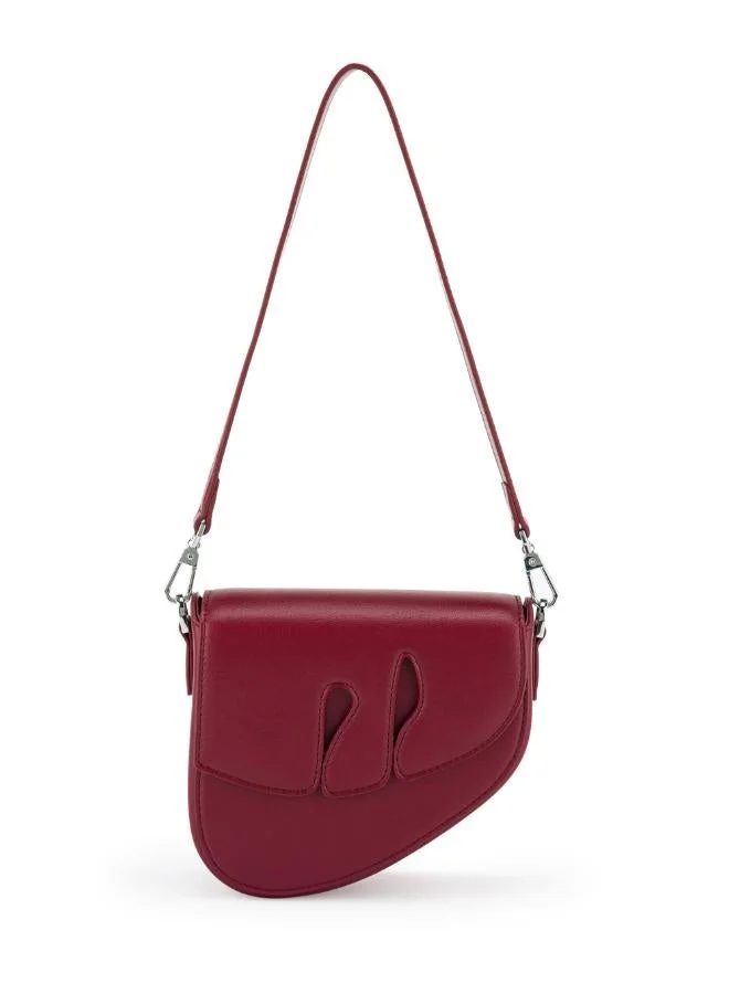 Veganologie Pebble Bag in Red Made From 1 Bamboo Stem