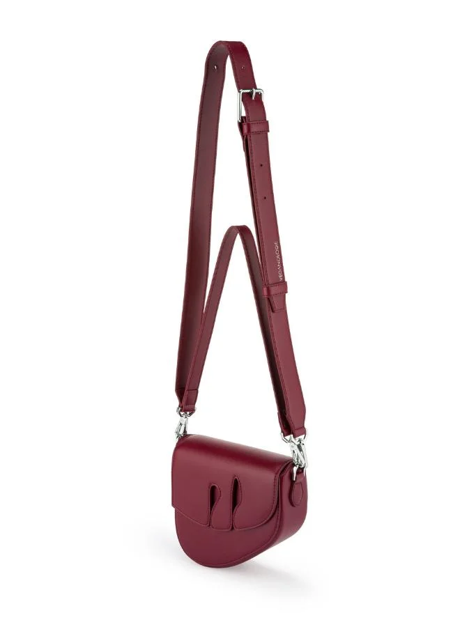 Veganologie Pebble Bag in Red Made From 1 Bamboo Stem
