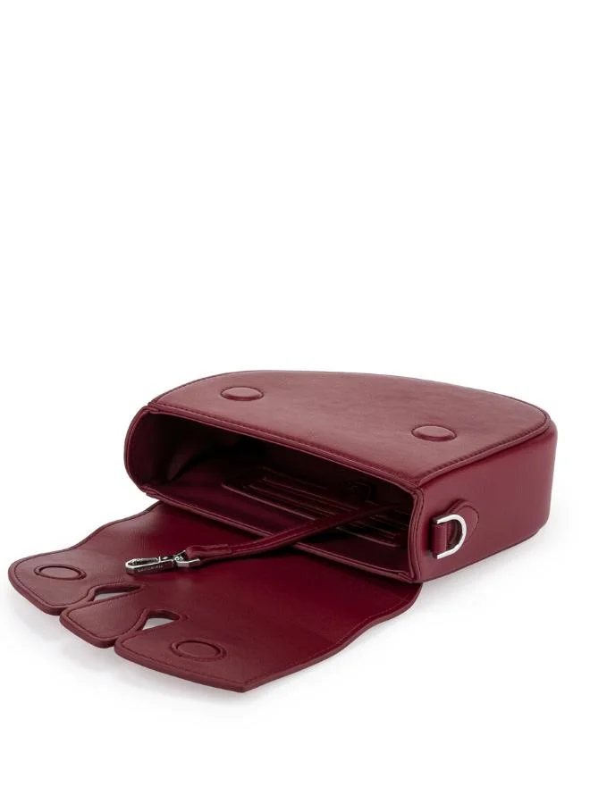 Veganologie Pebble Bag in Red Made From 1 Bamboo Stem
