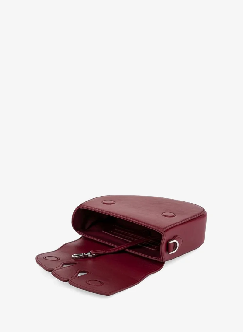 Veganologie Pebble Bag in Red Made From 1 Bamboo Stem