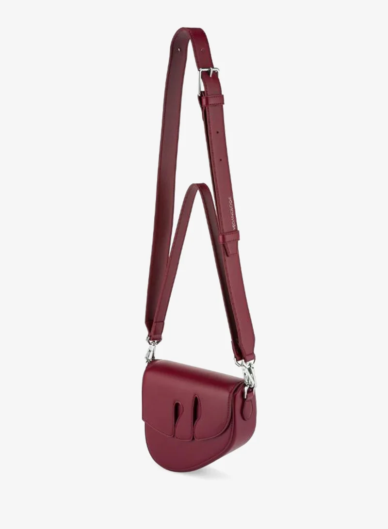 Veganologie Pebble Bag in Red Made From 1 Bamboo Stem