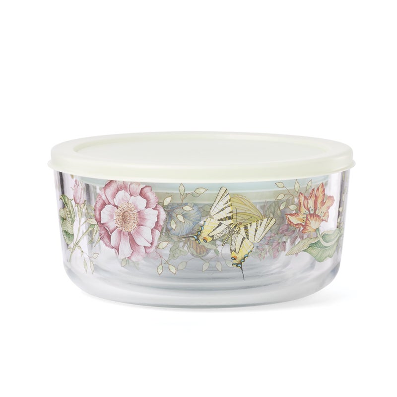 Lenox 897944 Butterfly Meadow Glass Food Storage Containers With Lids, Set Of 4 - Image 1