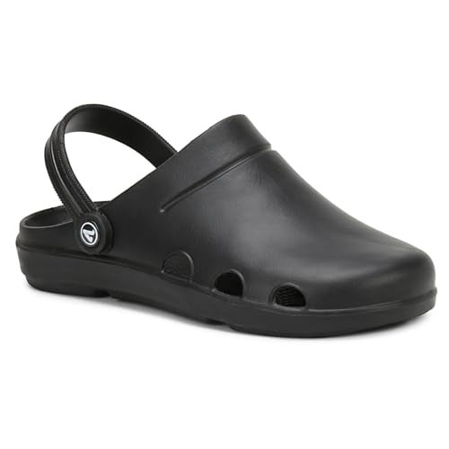 Aqualite AL-643 Casual Slip-On Clogs for Man with Back-Strap Lightweight & Quick Dry, Anti-Skid EVA Sandal for man Black - Image 3