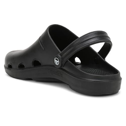 Aqualite AL-643 Casual Slip-On Clogs for Man with Back-Strap Lightweight & Quick Dry, Anti-Skid EVA Sandal for man Black - Image 5