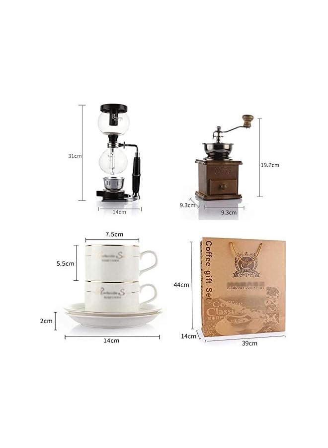 PROMASS Coffee Maker Set Syphon pot gift box Suit 3 cups, 39x14x44cm Vacuum Makers - Image 3