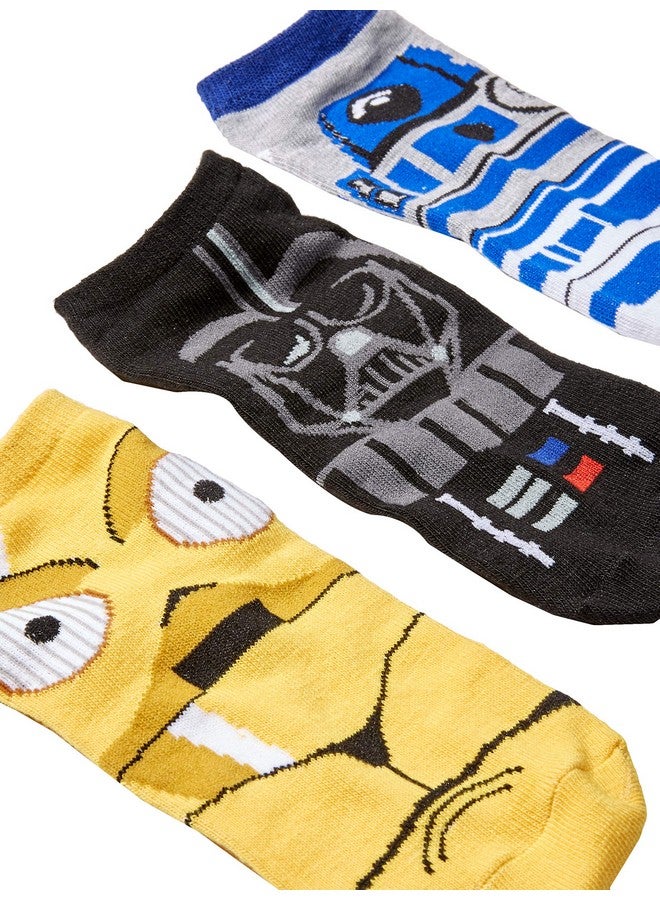 ستار ورز جوارب للكاحل من ستار وورز، تشوباكا، دارث فيدر، وجوه R2-D2، عبوة من 5 جوارب للكاحل - Image 2