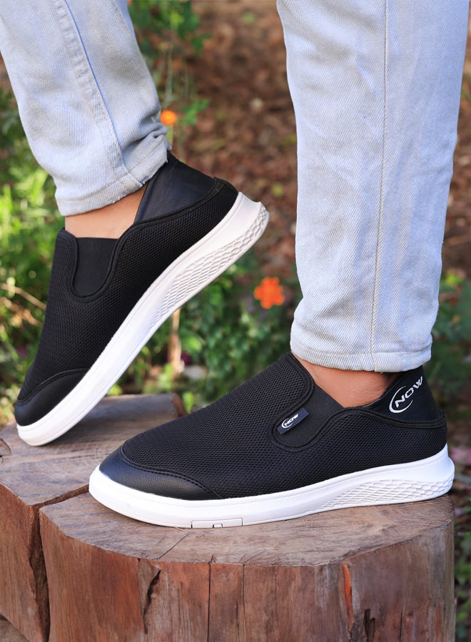 now Men’s Casual Slip-On Sneakers – Breathable Mesh Lightweight Shoes with Comfortable Non-Slip Sole for Daily Walking AX02