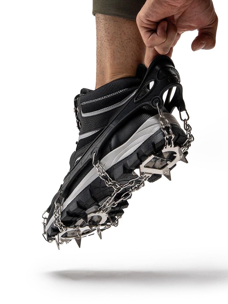 Bacca Bucci SNOWLEX Ice Grippers – Stainless Steel Traction Cleats (ONLY Cleats) (Black, UK 6 to UK 9) - Image 4