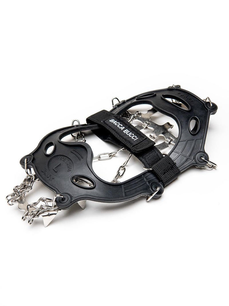 Bacca Bucci SNOWLEX Ice Grippers – Stainless Steel Traction Cleats (ONLY Cleats) (Black, UK 6 to UK 9) - Image 1