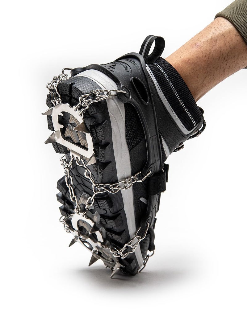 Bacca Bucci SNOWLEX Ice Grippers – Stainless Steel Traction Cleats (ONLY Cleats) (Black, UK 6 to UK 9) - Image 5