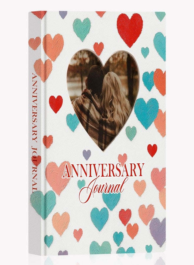 Lanpn Wedding Anniversary Journal Notebook - Leather First Year to 70th Anniversary Scrapbook Memory Book for Couples - 190 Pages Newlywed Marriage Bridal Shower Wedding Gifts - Image 1