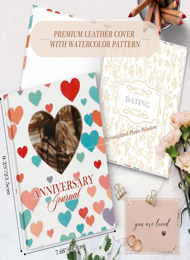 Lanpn Wedding Anniversary Journal Notebook - Leather First Year to 70th Anniversary Scrapbook Memory Book for Couples - 190 Pages Newlywed Marriage Bridal Shower Wedding Gifts - Image 2