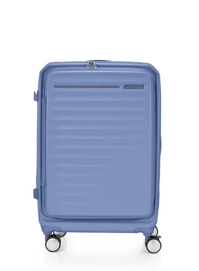 امريكان توريستر حقيبة سفر American Tourister Frontec Spinner 68 سم - أزرق إليمنتال - ضمان عالمي 3 سنوات