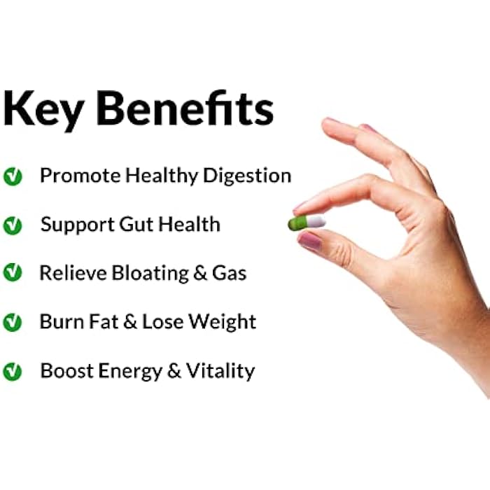 ProbioSlim Force Factor ProbioSlim Probiotics for Women and Men, Probiotics for Digestive Health to Reduce Bloating, Gas, & Occasional Diarrhea, with Prebiotics, LactoSpore, & Green Tea for Energy, 60 Capsules - Image 2