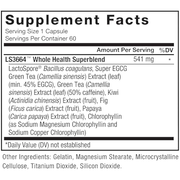 ProbioSlim Force Factor ProbioSlim Probiotics for Women and Men, Probiotics for Digestive Health to Reduce Bloating, Gas, & Occasional Diarrhea, with Prebiotics, LactoSpore, & Green Tea for Energy, 60 Capsules - Image 5