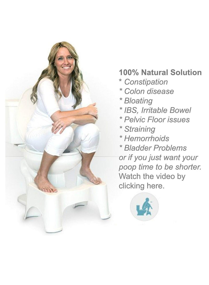 "Comfortable Squat Stool for Western Toilet – Portable and Sturdy Footstep Stool for Potty Training, Kids & Adults, Made in India (50D x 28W x 19H CM), Plastic" - Image 2