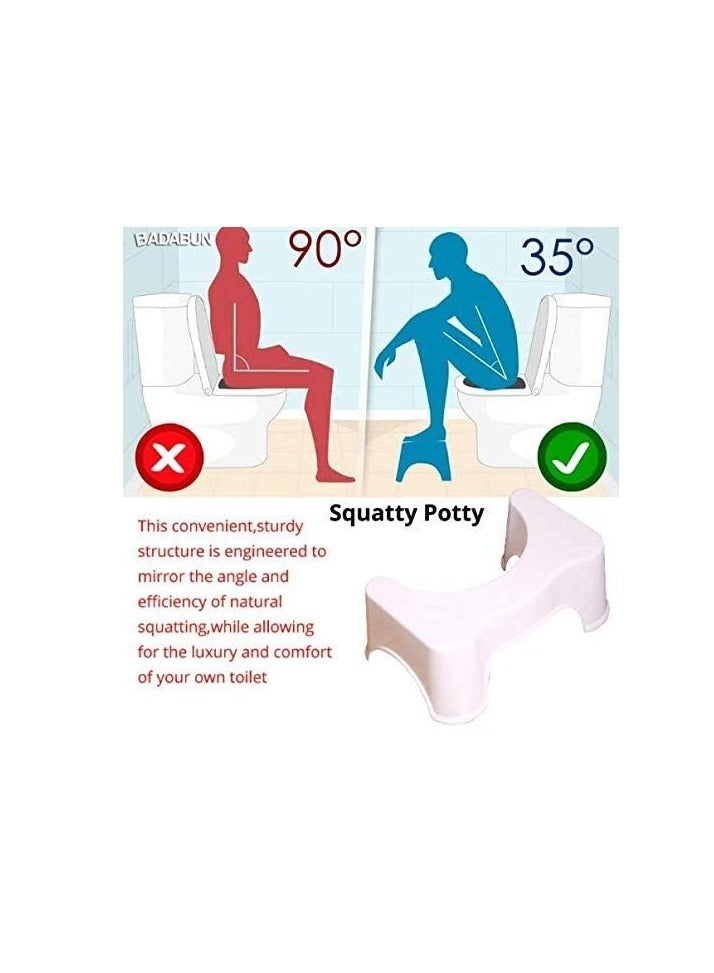 "Comfortable Squat Stool for Western Toilet – Portable and Sturdy Footstep Stool for Potty Training, Kids & Adults, Made in India (50D x 28W x 19H CM), Plastic" - Image 3