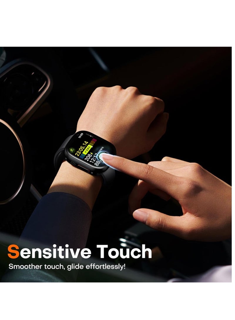 إكس ليفيل جرابان لساعة أبل ألترا 3 (2025) / ألترا 2 / ألترا 49 مم، مع واقي شاشة كامل من فيلم مقسّى، وغطاء حماية كامل من البولي كربونات الصلب عالي الدقة وحساس للمس (49 مم، أسود) - Image 5