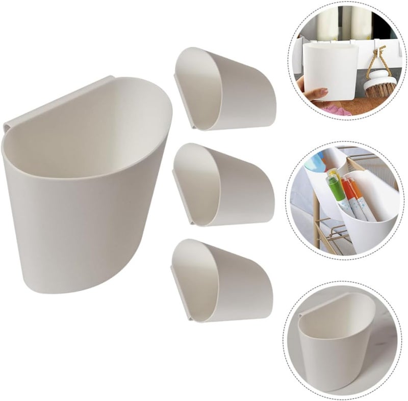 Outanaya 4pcs Hanging Storage Basket for Rv Salon Cart Tattooing Supplies Easy to Clean Plastic Material Small Storage Basket for Organizing - Image 4