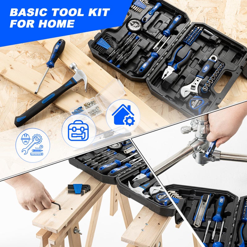 Prostormer 160-Piece Home Repair Tool Set, General Household Hand Tool Kit with Toolbox Storage Case for House, Garage, College Dorm and Office - Image 4
