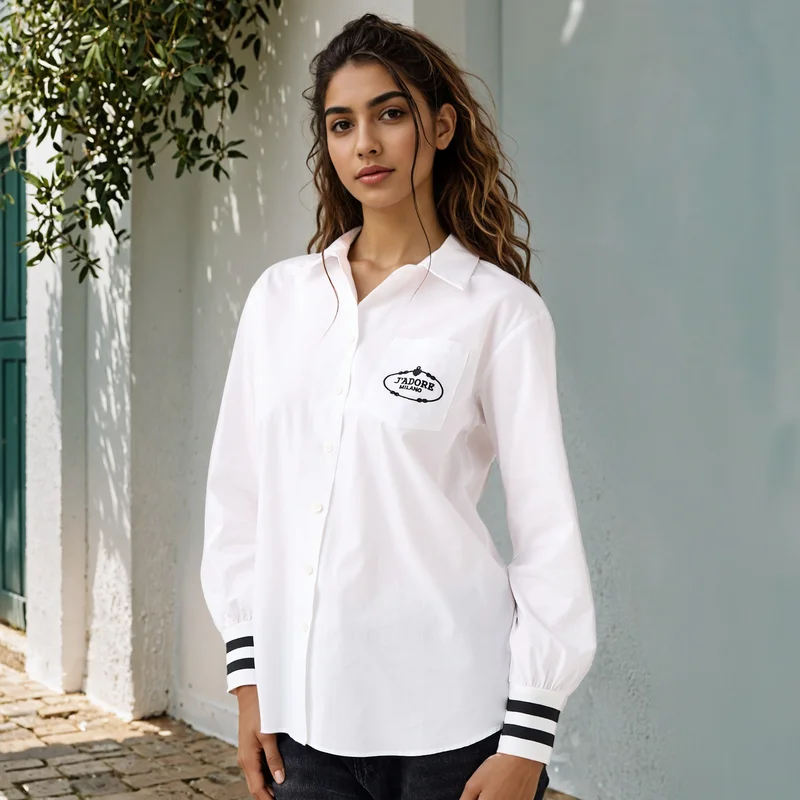تواكستريمز 2Xtremz Regular Fit Embroidered Oversized Shirt with Collar
