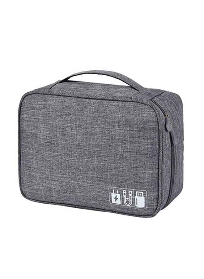 HuHa Digital Cable Bag Men Portable Travel Gadgets Pouch Power Cord Charger Headset Organizer(Gray)  - Image 1