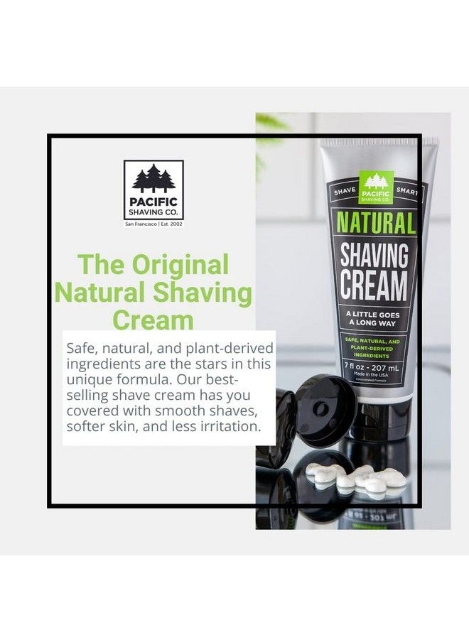 pacific shaving company - Natural Shaving Cream Shea Butter + Vitamin E Shave Cream For Hydrated Sensitive Skin Vegan Formula For A Smooth Anti Redness + Irritation Free Shave Cream (3.4 Oz) - Image 1