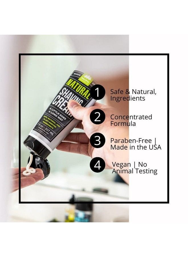 pacific shaving company - Natural Shaving Cream Shea Butter + Vitamin E Shave Cream For Hydrated Sensitive Skin Vegan Formula For A Smooth Anti Redness + Irritation Free Shave Cream (3.4 Oz) - Image 1