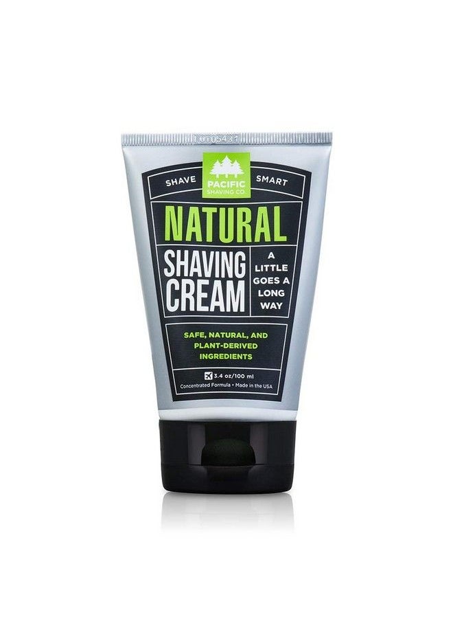 pacific shaving company - Natural Shaving Cream Shea Butter + Vitamin E Shave Cream For Hydrated Sensitive Skin Vegan Formula For A Smooth Anti Redness + Irritation Free Shave Cream (3.4 Oz) - Image 1