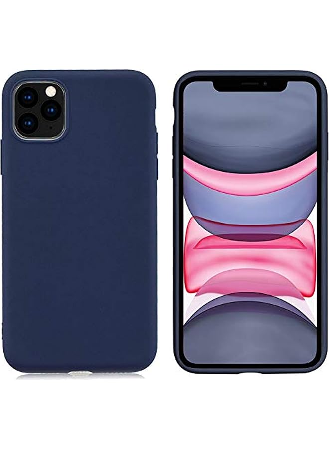3إي غطاء حماية بلاستيكي ناعم غير لامع من مادة TPU لهاتف آيفون 11 برو ماكس أزرق داكن - Image 1