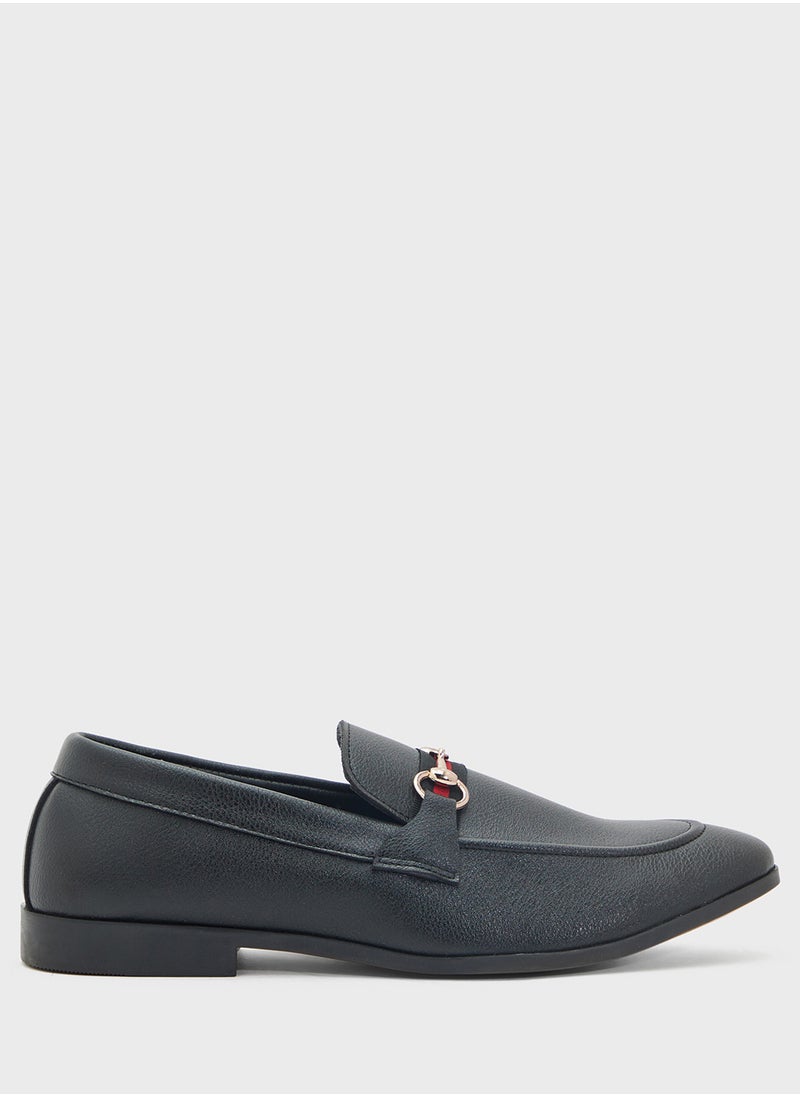 Robert Wood Webbing Detail Formal Loafer Slip Ons  - Image 1