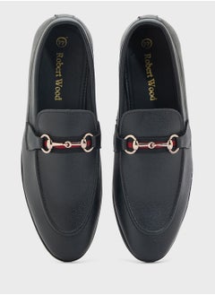Robert Wood Webbing Detail Formal Loafer Slip Ons  - Image 4