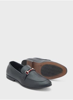 Robert Wood Webbing Detail Formal Loafer Slip Ons  - Image 3