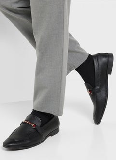 Robert Wood Webbing Detail Formal Loafer Slip Ons  - Image 5