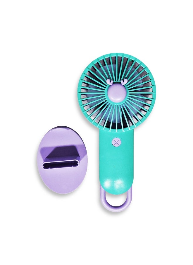 Generic - Mini handheld fan, small size and easy to carry in hand or put in bag, equipped with USB rechargeable battery, on/off button, multiple air speeds, nice gift for kids and adults - Image 1