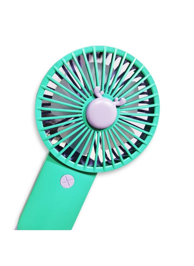 Generic - Mini handheld fan, small size and easy to carry in hand or put in bag, equipped with USB rechargeable battery, on/off button, multiple air speeds, nice gift for kids and adults - Image 1