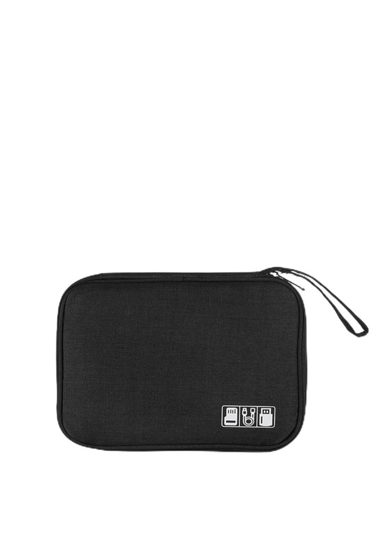 Travel Cable Organizer Bag – Universal Electronics Accessories Pouch for Cables, Chargers,  Cards & Hard Drives – Portable & Compact Storage Case for Travel and Office (1 Piece)  - Image 1