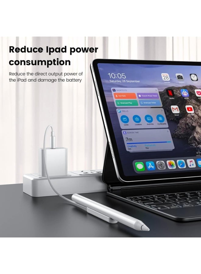 iPad Pencil Charging Cable, Compatible with ApplPencil 2nd Generation - Save Your iPad Battery Life - Stylus Charging Cord - Image 4