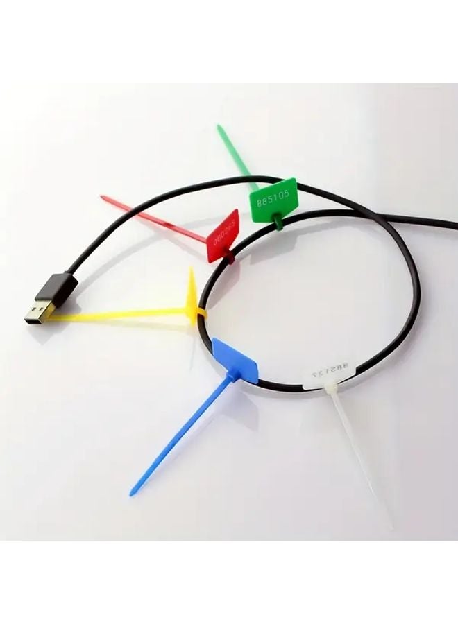 50 Zip Tie Tags With 680 Labels Self Locking Write On For Wire Marking Organization Multicolor - Image 5