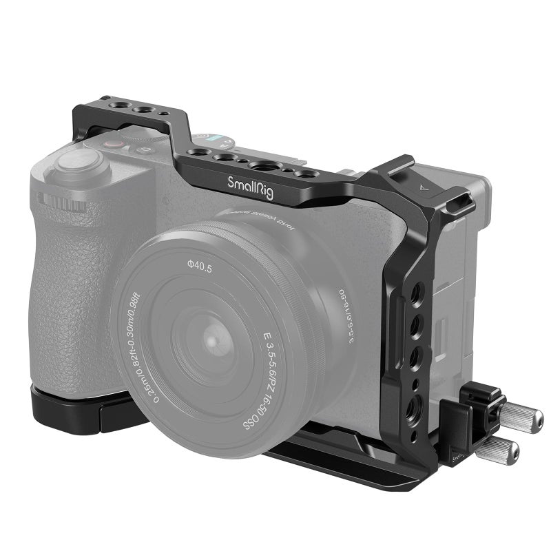SMALLRIG طقم قفص SmallRig لكاميرا Sony A6700 مع مشبك كابل لـ HDMI، لوحة إطلاق سريعة مدمجة لنوع Arca، قفص كاميرا لصناعة الأفلام والفيديو مع قاعدة تثبيت، ثقوب مل threaded 1/4''-20 و 3/8''-16 - 4336 - Image 1