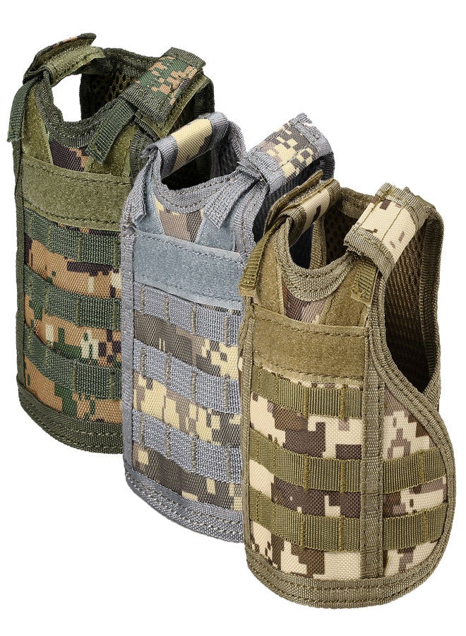 3 Pack Tactical Beer Vest Molle Mini Miniature Beverage Bottle Can Cooler Holder Sleeve - Image 2