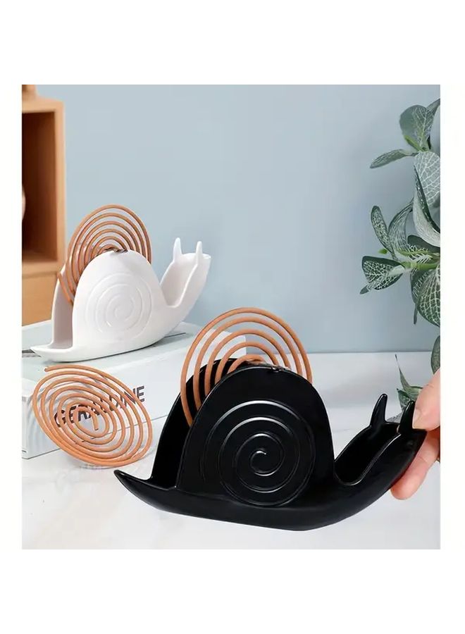 Black Snail Incense Holder Cute Home Decor Durable Plastic Ash Catcher - Image 5