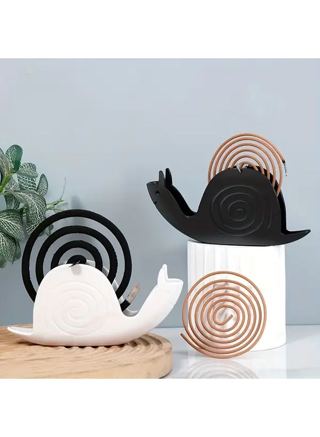 Black Snail Incense Holder Cute Home Decor Durable Plastic Ash Catcher - Image 1
